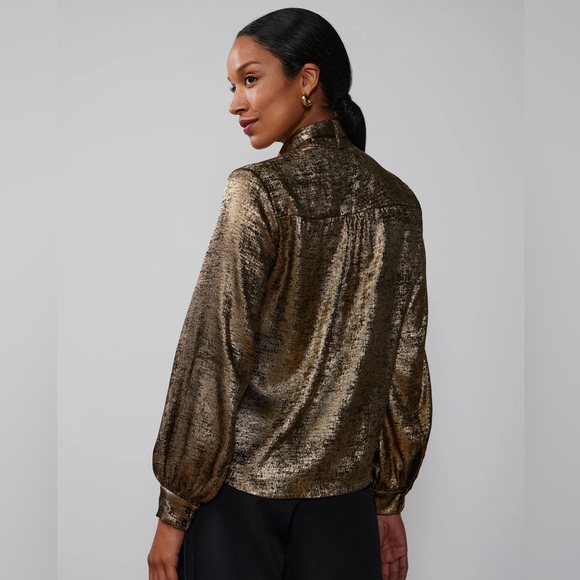 NY&CO Metallic Bow Blouse - Picture 2 of 4
